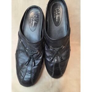 Nike Cole Haan Air Series.  Bria Perf ? Leather Shoes Black Mule 6B Gently Worn